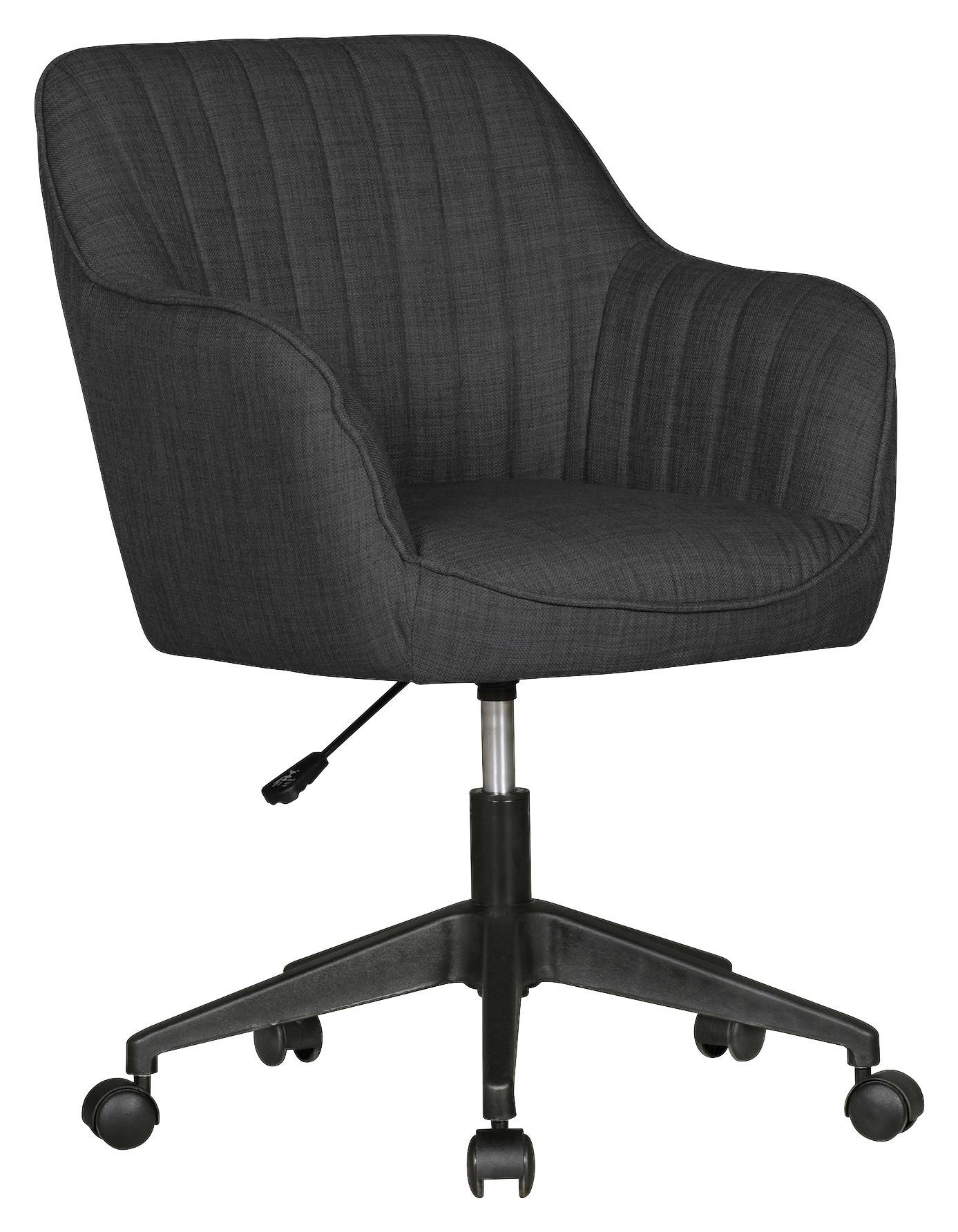 Schreibtischstuhl Mara ca. 65x83x65 cm Anthrazit - Anthrazit/Schwarz, MODERN, Kunststoff/Textil (65/83/65cm) - MID.YOU
