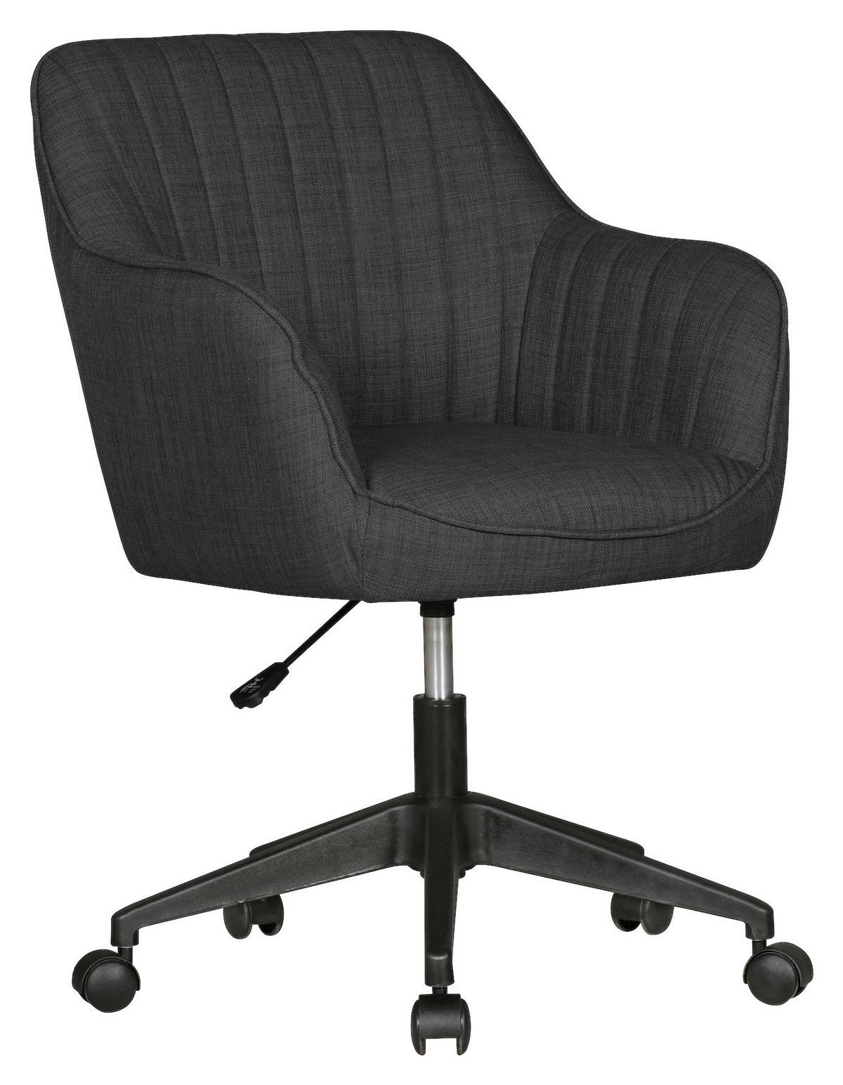 Schreibtischstuhl Mara ca. 65x83x65 cm Anthrazit - Anthrazit/Schwarz, MODERN, Kunststoff/Textil (65/83/65cm) - MID.YOU