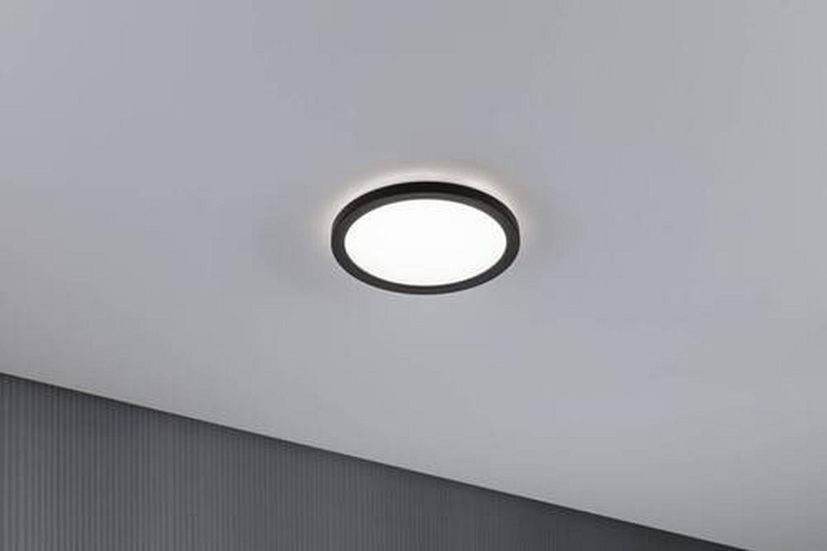 LED-Paneel Atria Shine in Schwarz max. 11,2 Watt - Schwarz, Basics, Kunststoff (19/2,8cm) - Paulmann