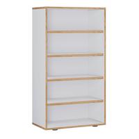 Regal Za Čevlje Salia, Bela, Barva Hrasta - črna/bela, Design, umetna masa/leseni material (60/110/33cm) - MID.YOU