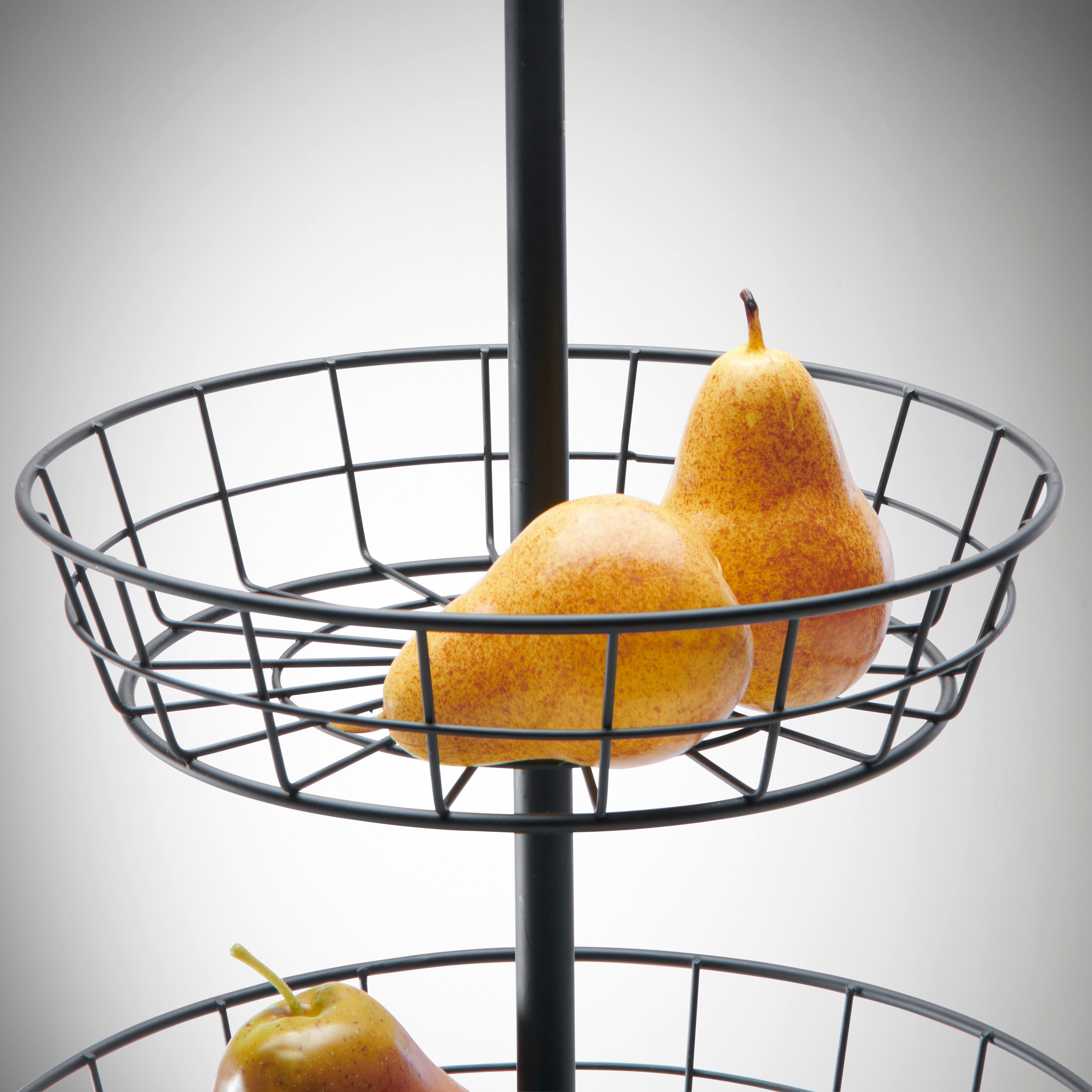 Fructieră Big - negru, Modern, metal (32,5/62cm) - Mömax