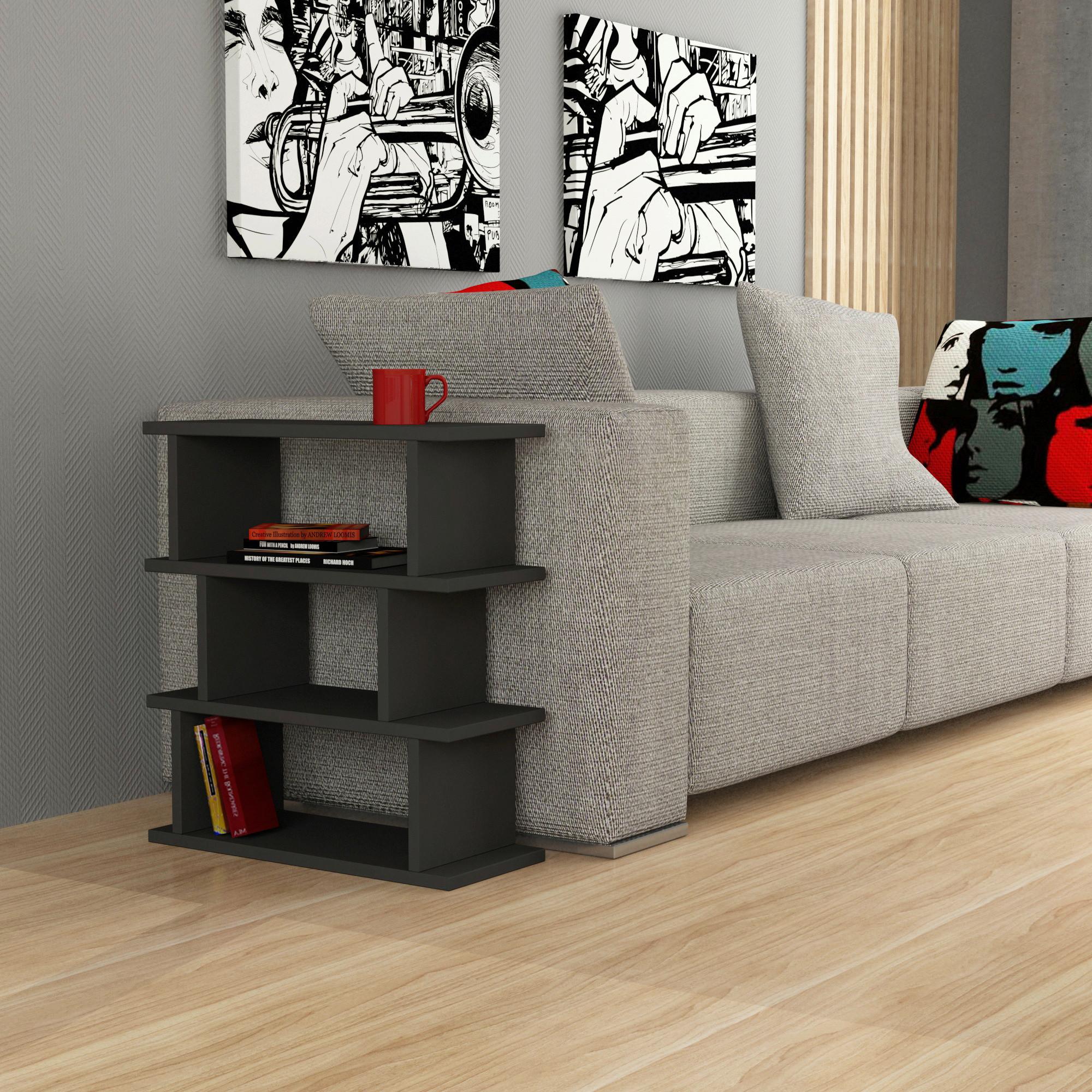 BEISTELLTISCH TOTEM BEISTELLTISCH - Anthrazit, Design, Holzwerkstoff (54/22/60cm) - Livetastic
