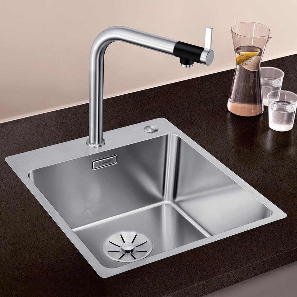 Spüle 525244 Edelstahl seidenglanz - Edelstahlfarben, MODERN, Metall (44/50cm) - Blanco