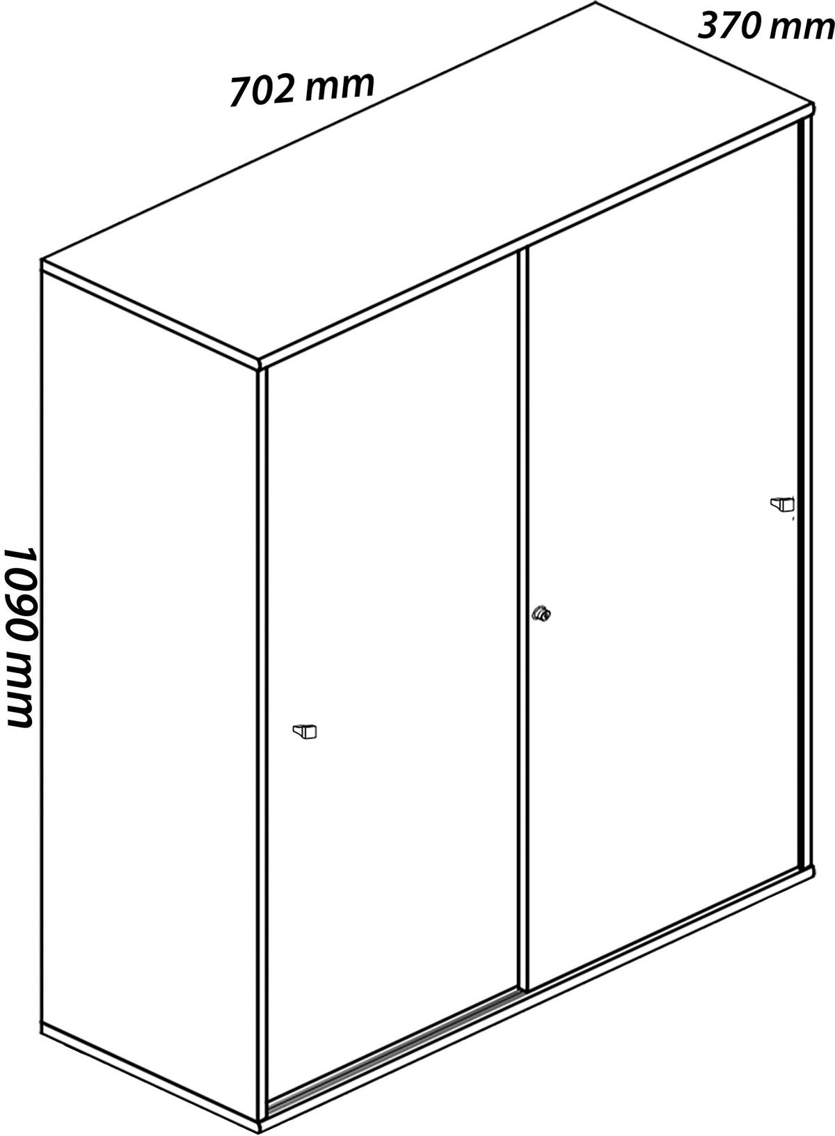 AKTENSCHRANK LONA XL - Weiss/Sonoma Eiche, Design, Holzwerkstoff (70/110/39cm) - MID.YOU