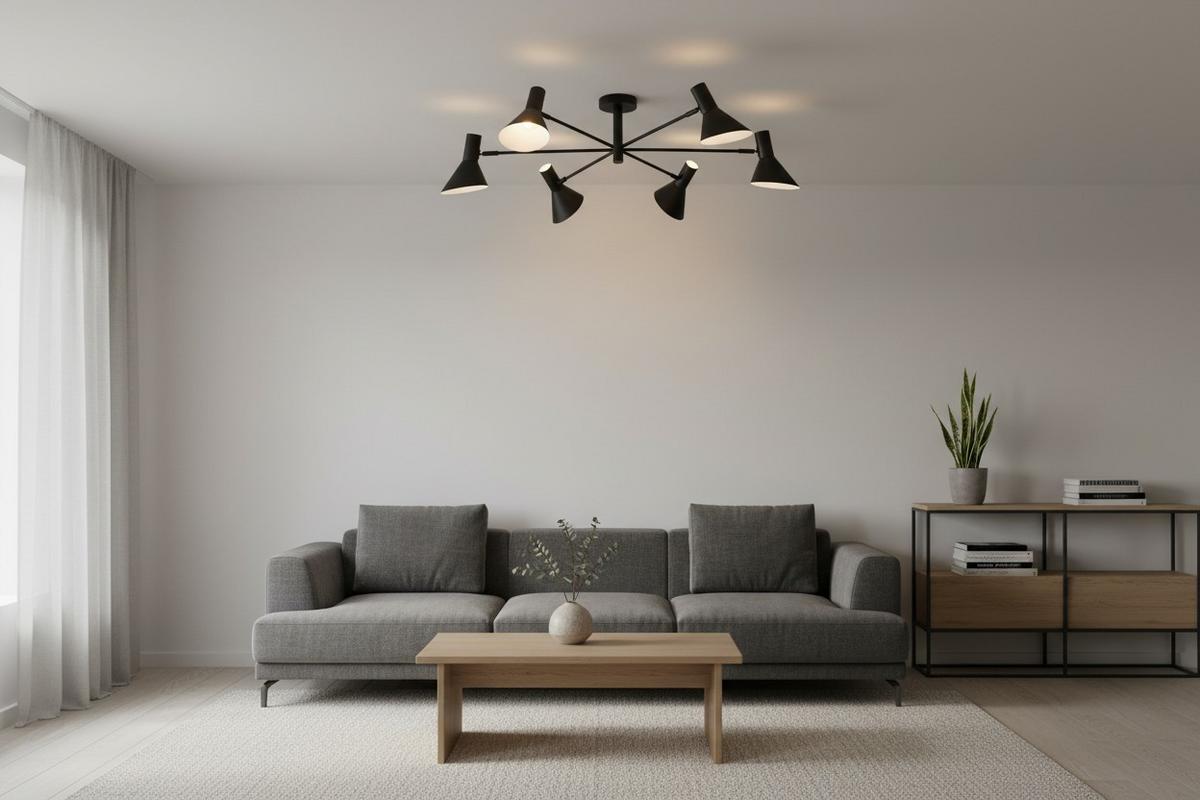 LAMPA SUFITOWA DOMINIKA - czarny, Design, metal (103/83/40.5cm) - Collett's Monde