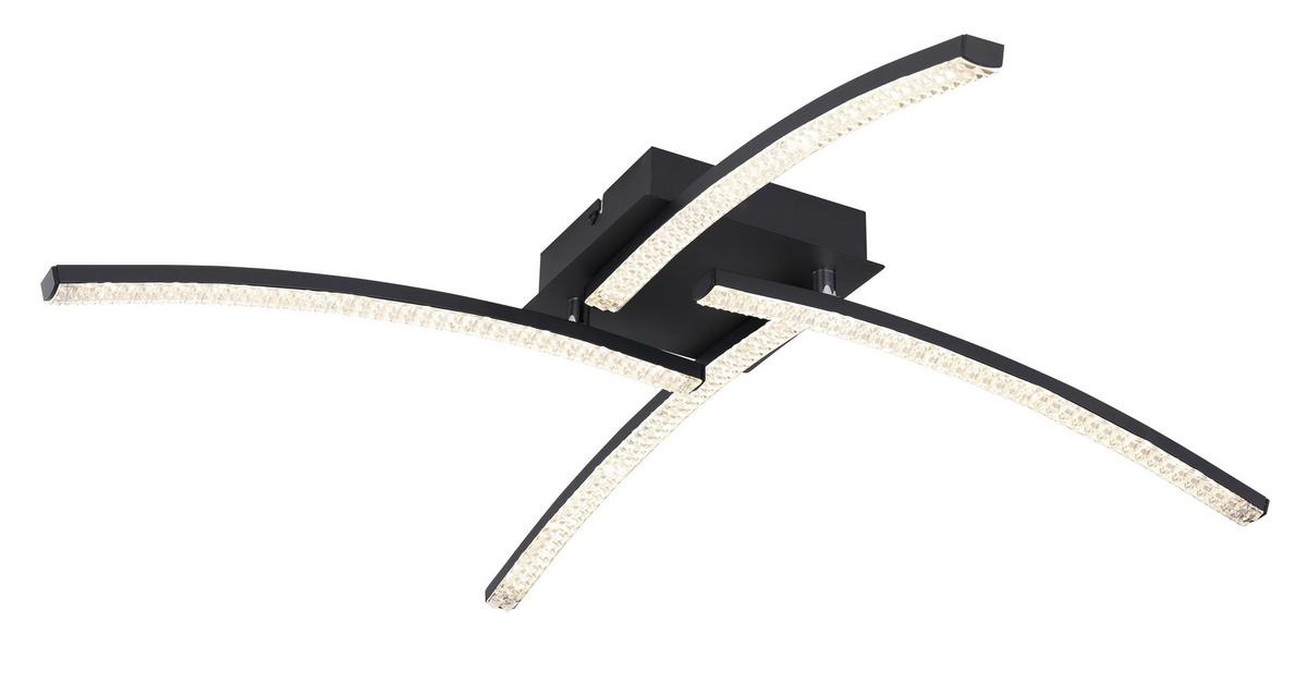 LAMPA SUFITOWA LED ALOIS *SBX* - przejrzysty/czarny, Basics, tworzywo sztuczne/metal (69/69/10,5cm) - Xora