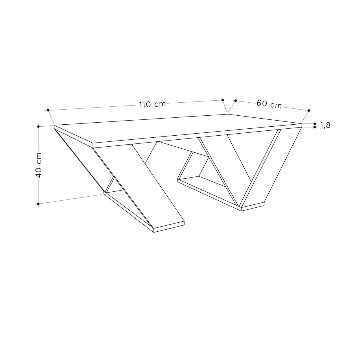 Klubska Miza Pipra - bela, Design, leseni material (120/40/60cm) - Livetastic