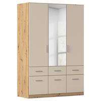 Omara Za Oblačila Celle Matt, Barva Šampanjca, Hrast - barve šampanjca/barve aluminija, Trend, umetna masa/leseni material (136/197/54cm)