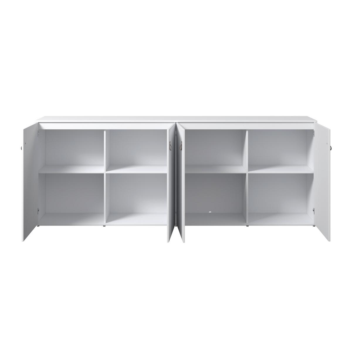 Comodă cu uși MICK - alb, Modern (180/69,5/40cm) - Bessagi Home