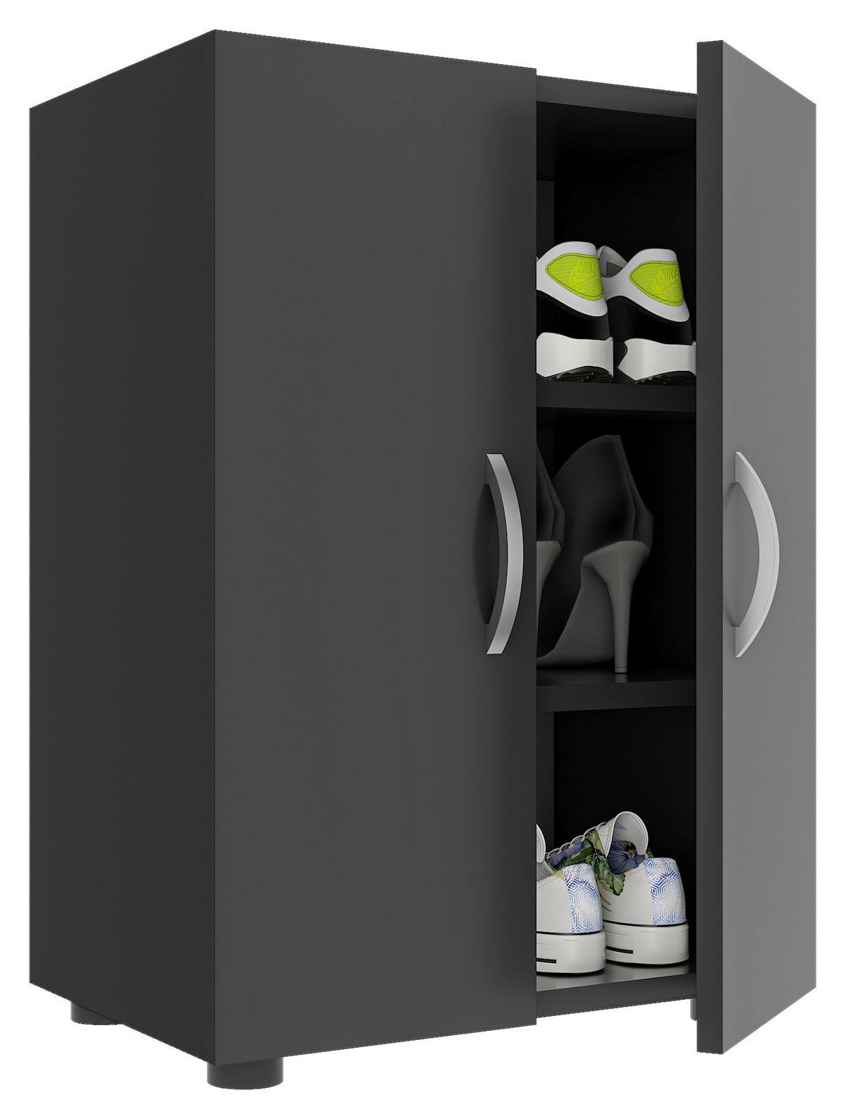 Omara Za Čevlje Ulas, Siva - siva/barve aluminija, Moderno, kovina/umetna masa (48,5/73,9/32cm) - MID.YOU