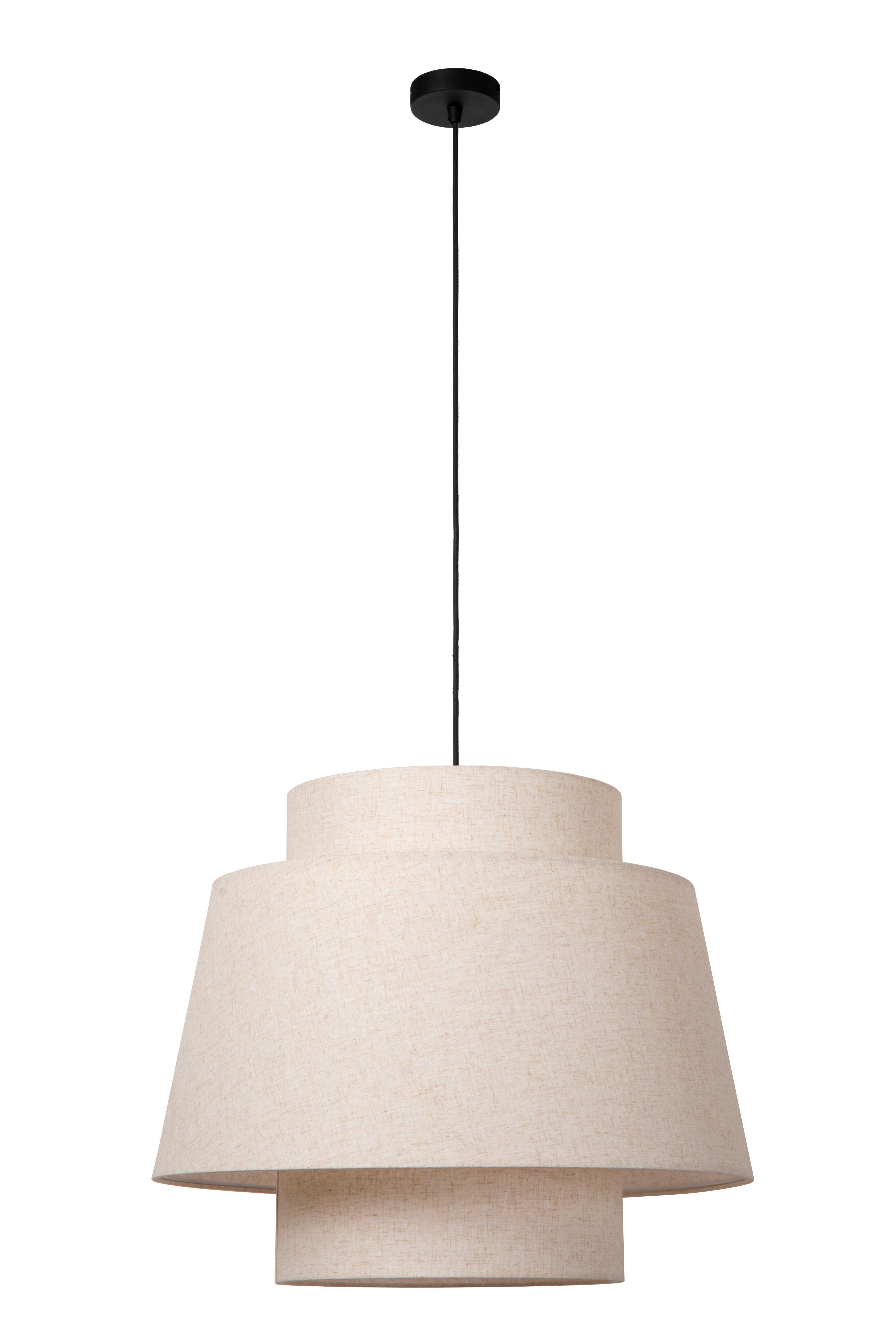 LAMPA WISZĄCA 21435/60/38 - TRIBUTE - czarny/biały, Lifestyle, tkanina (60/180cm) - Lucide