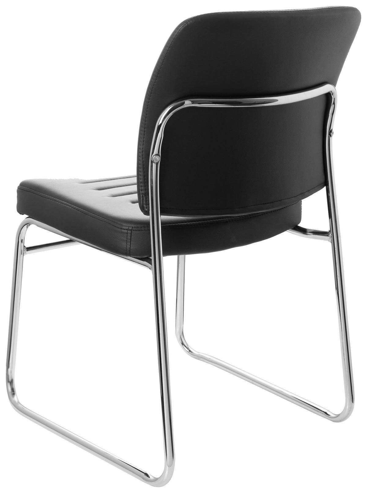 Konferenčni Stol Tonso V, Črna - barve kroma/črna, Moderno, kovina/tekstil (47/85/51cm) - MID.YOU