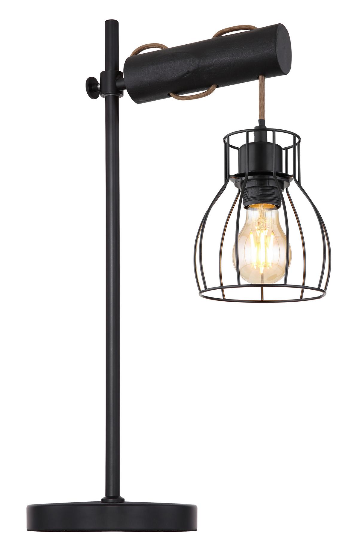 Svjetiljka Stolna 15326tnb Mina - crna, Basics, drvo/metal (33/18/55cm) - Globo