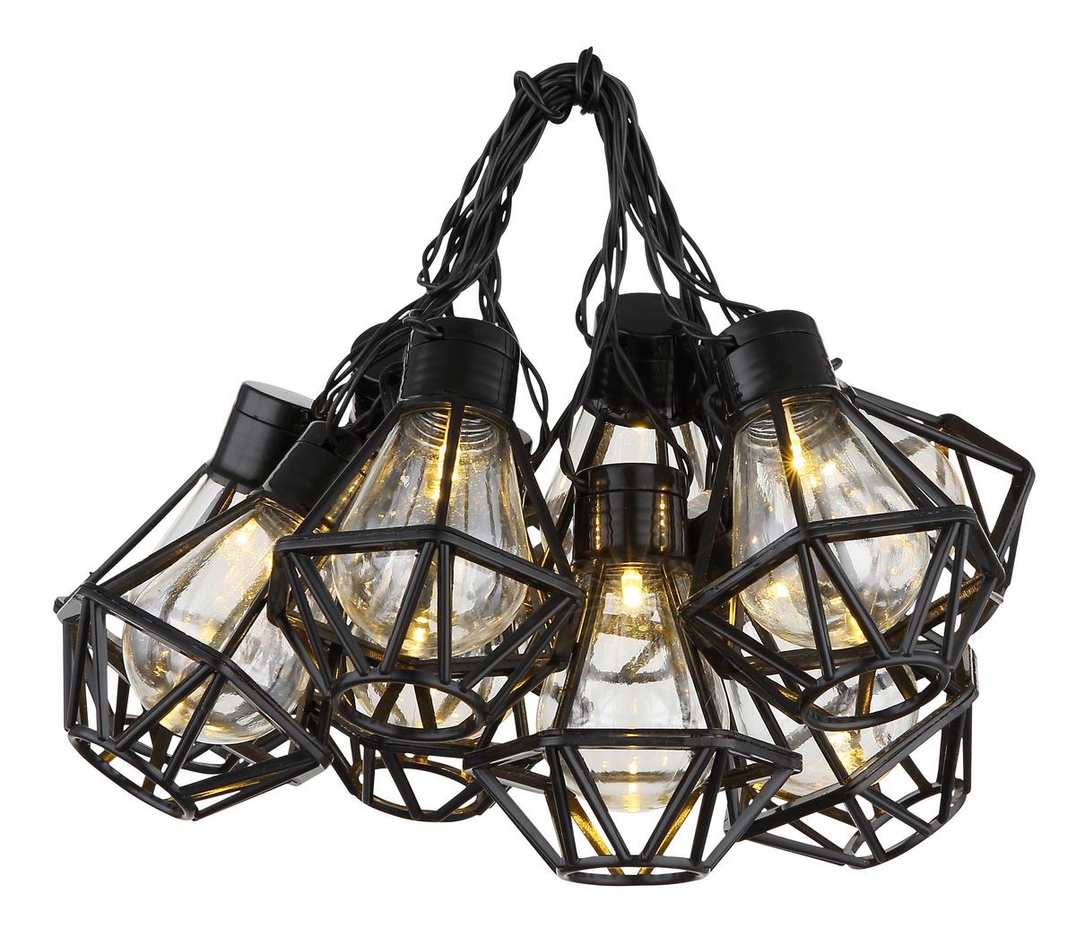 LICHTERKETTE 29830-10 IN-OUTDOOR - Klar/Schwarz, Konventionell, Kunststoff (230/8/10cm) - Globo