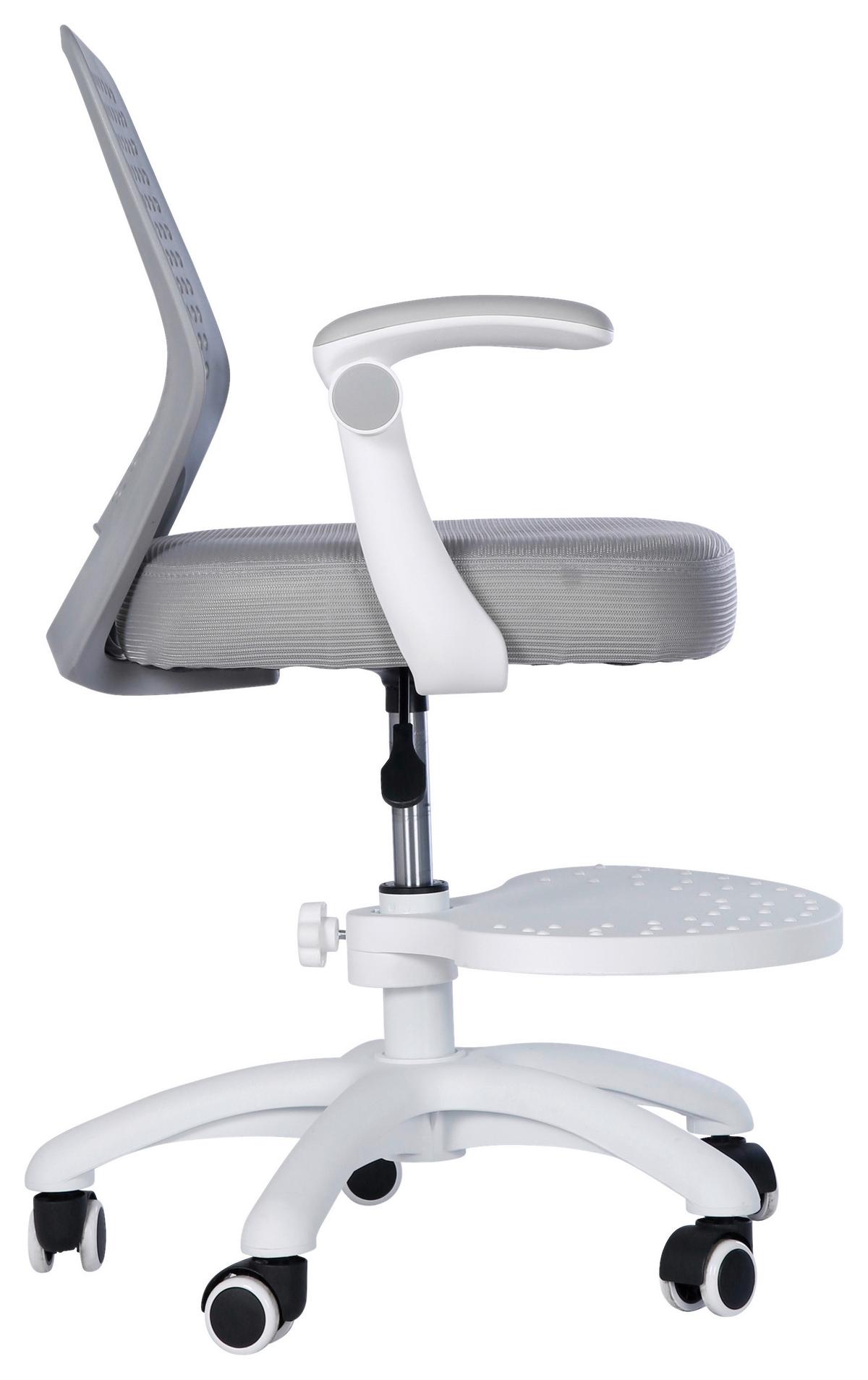Ifjúsági Forgószék Smart Grow - világosszürke/fehér, Modern, műanyag/faalapú anyag (55/71,5-81,5/45cm) - Roba