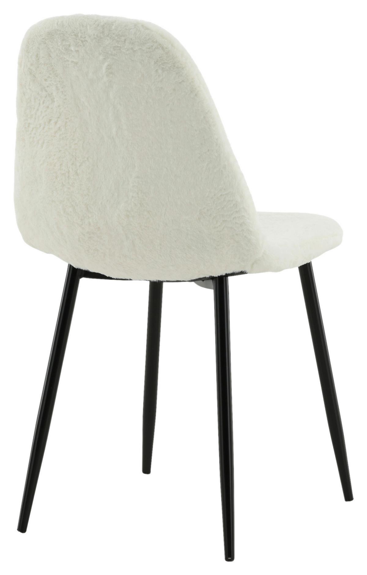 STUHL-SET POLAR - Schwarz/Weiß, Design, Textil/Metall (44/87/53cm) - Livetastic