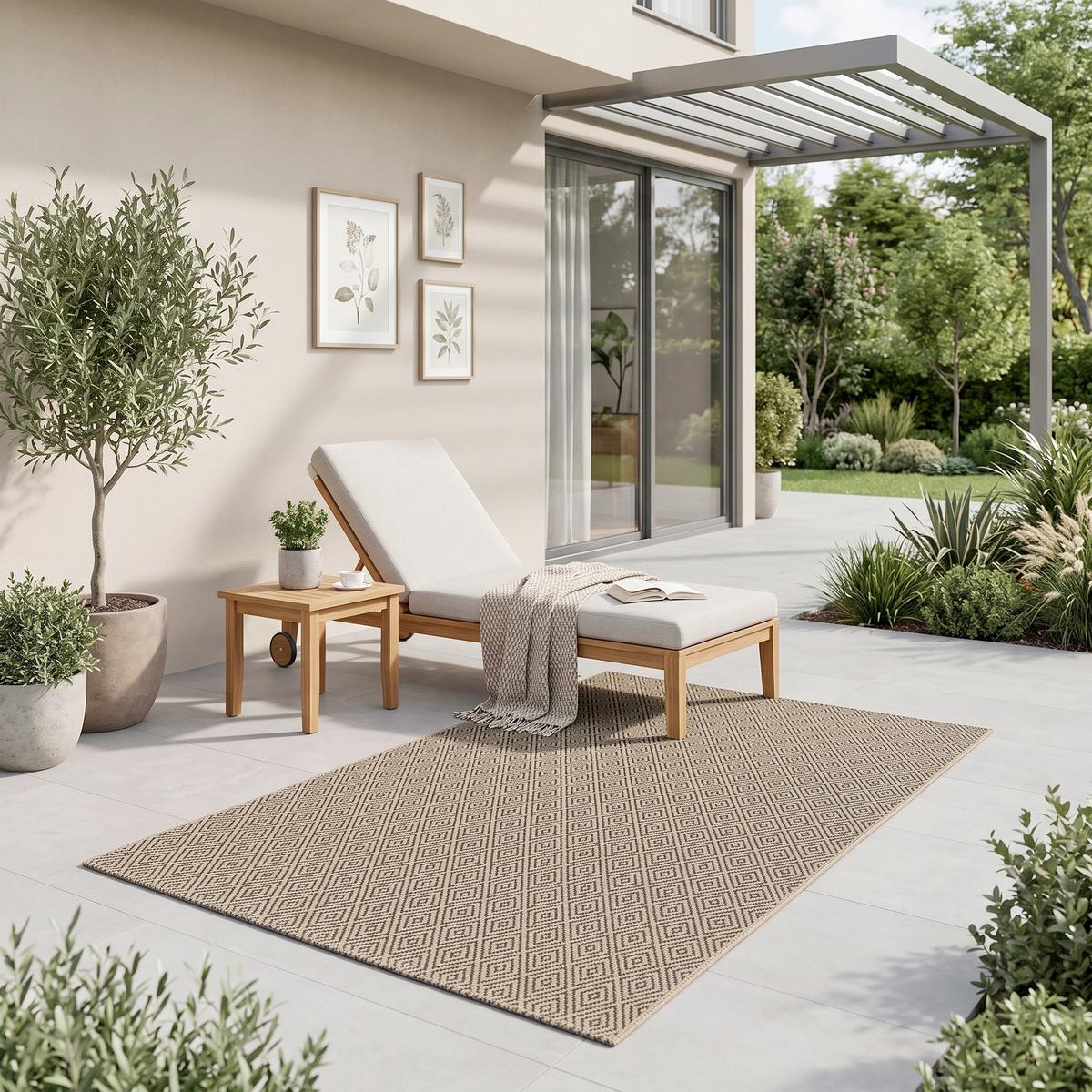 Outdoorteppich Kenzy Naturfarben ca. 80x150cm - Naturfarben, KONVENTIONELL, Textil (80/150cm)
