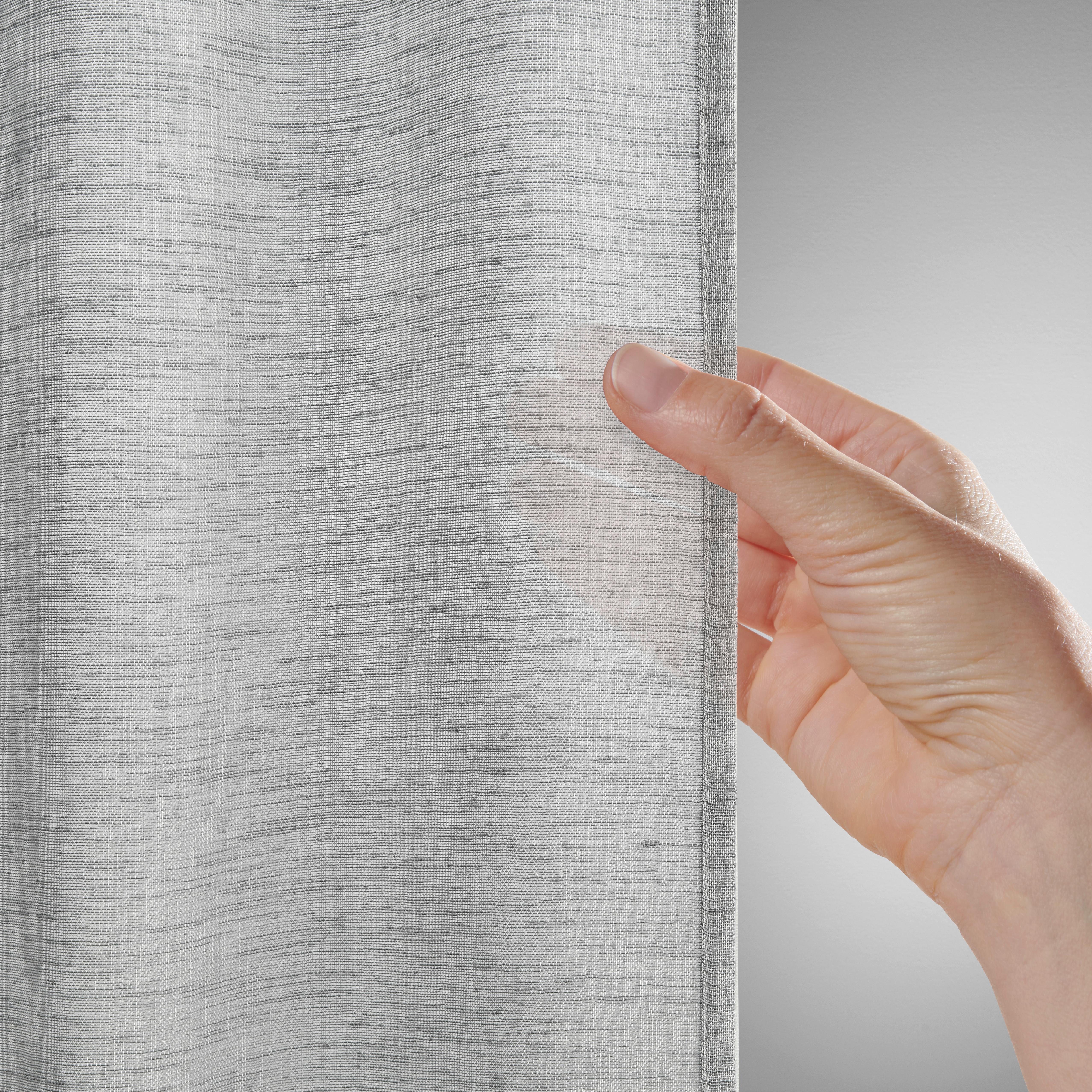 GARDINLÄNGD SIGRID -AKT- -EXT- - grå, Romantik / Lanthus, textil (140/245cm) - Premium Living