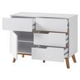 Kommode in Weiß/Eichefarben - Eichefarben/Weiß, MODERN, Holz/Holzwerkstoff (97/76/41cm) - Premium Living Kommode in Weiß/Eichefarben - Eichefarben/Weiß, MODERN, Holz/Holzwerkstoff (97/76/41cm) - Premium Living