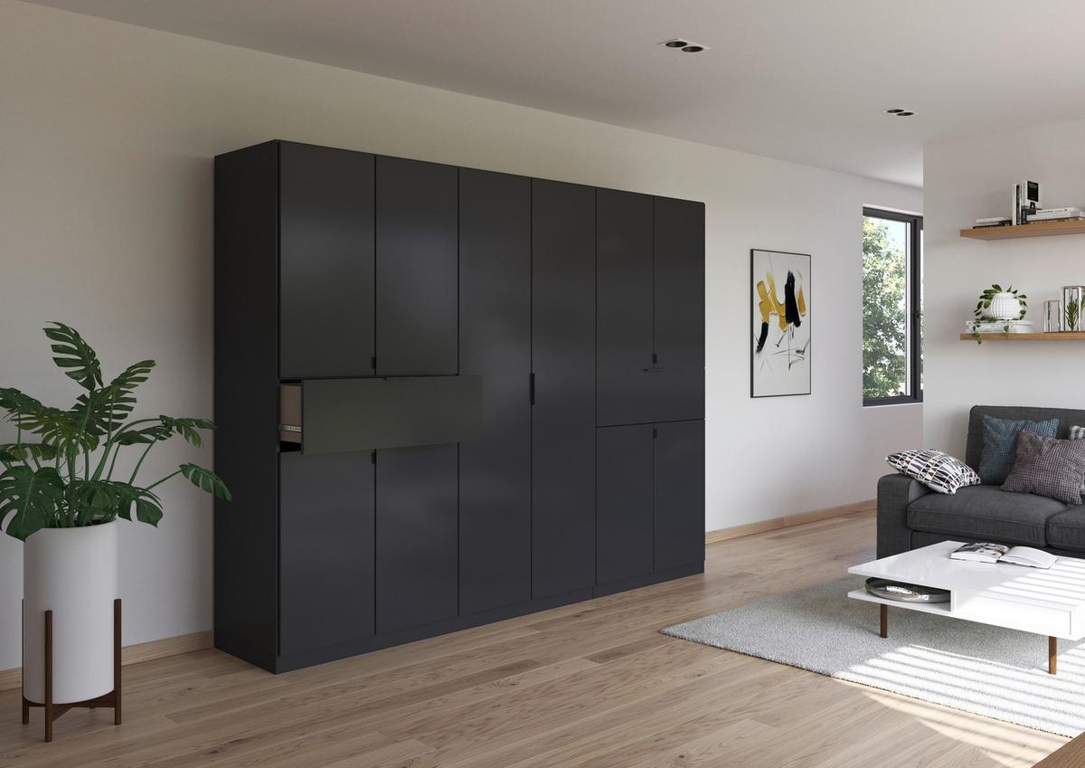 Ormar S Klasičnim Vratima Ticao - siva, Moderno, drvni materijal/metal (271/210/54cm) - Modern Living