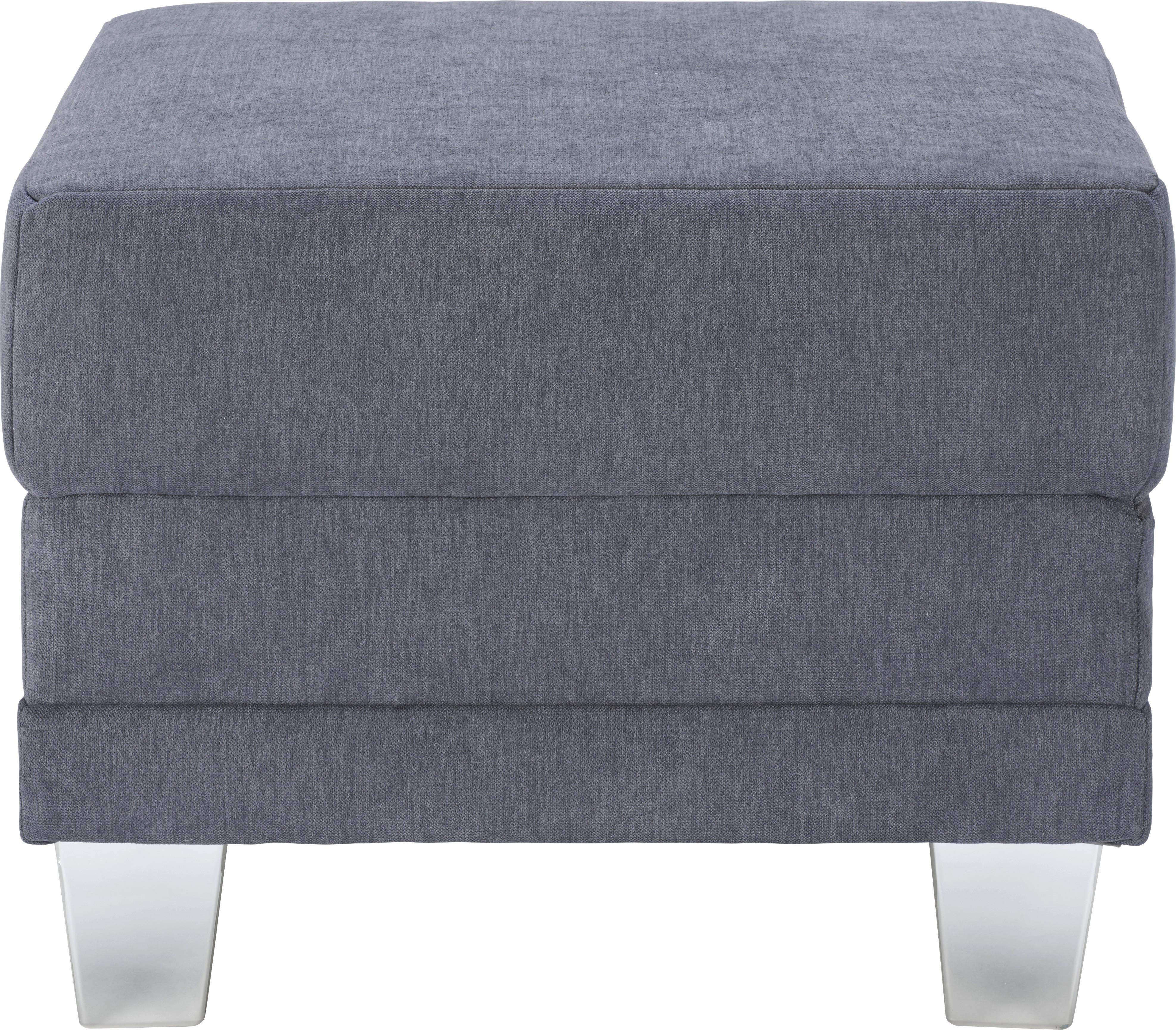 Hocker in Anthrazit - Chromfarben/Dunkelgrau, MODERN, Kunststoff/Textil (60/46/60cm) - Mömax