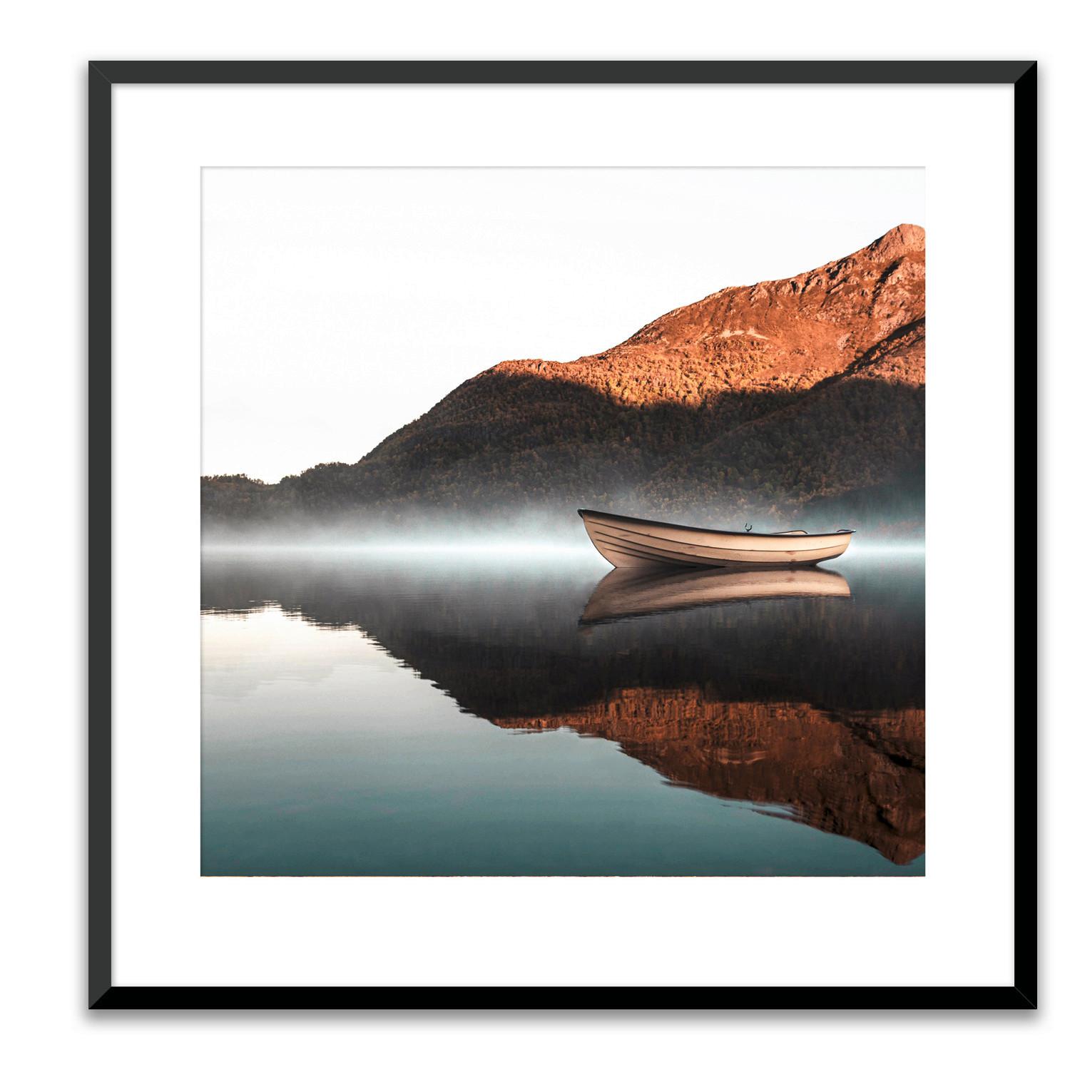 Bild Elena ca. 50x50cm - Braun/Weiß, Holzwerkstoff/Papier (50/50cm) - Modern Living