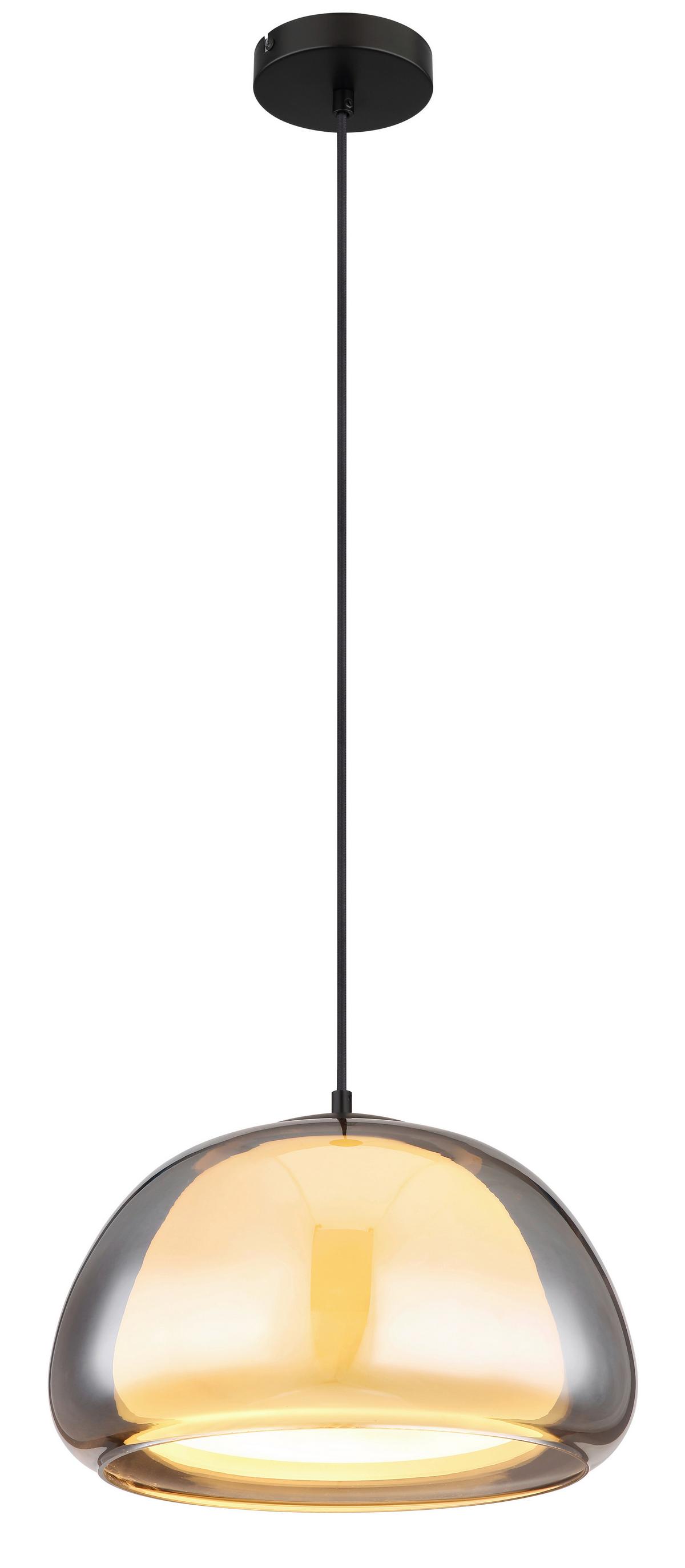 Lampă suspendată Jella - gri deschis/negru, Trend, metal (40/120cm) - Globo