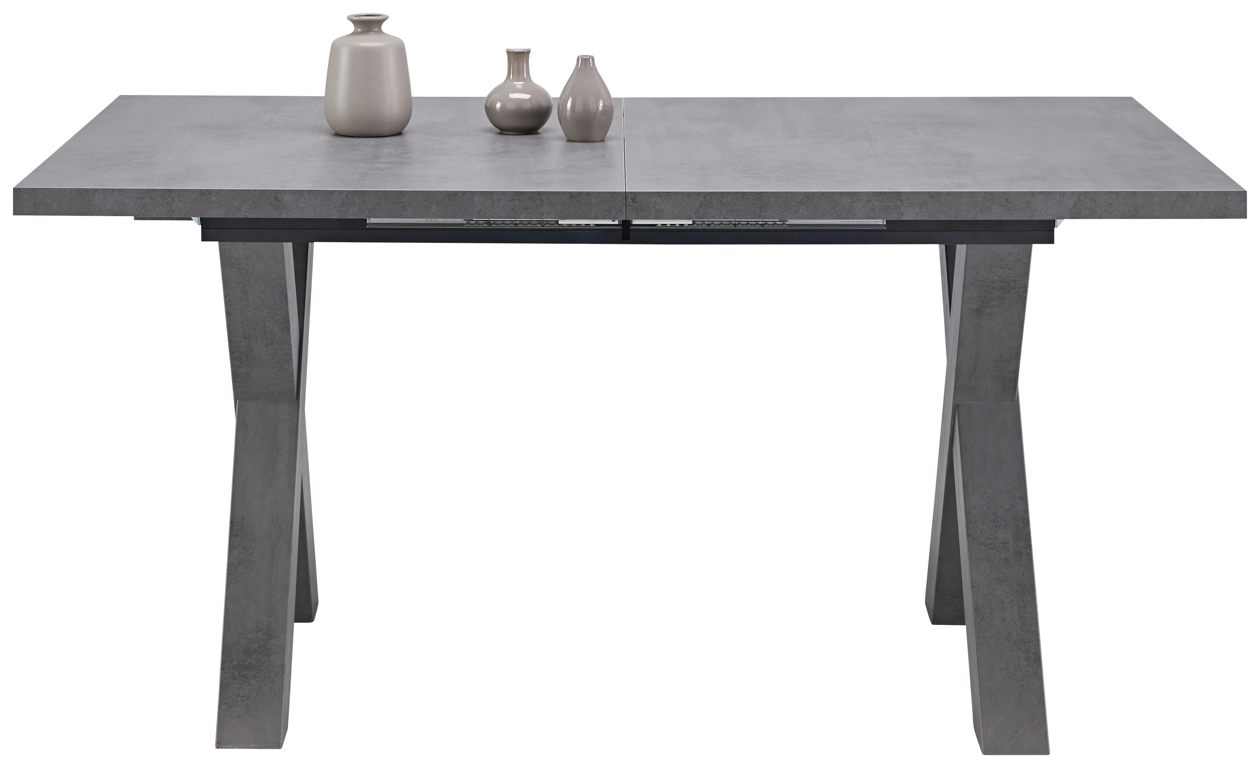 Masă sufragerie Mister X - gri, Modern, material pe bază de lemn (160-210/90/74cm) - Mömax