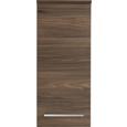 Oberschrank Walnussfarben - Chromfarben/Walnussfarben, MODERN, Glas/Holzwerkstoff (31/71/16cm) - Premium Living