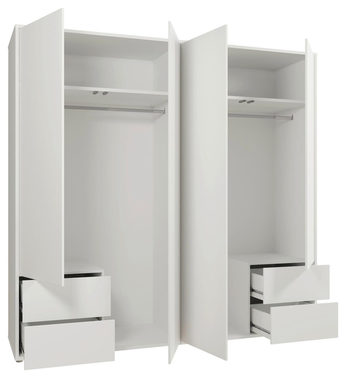 Omara S Klasičnimi Vrati Alice, Bela - bela, Trend, leseni material (224/214/60cm) - Carryhome