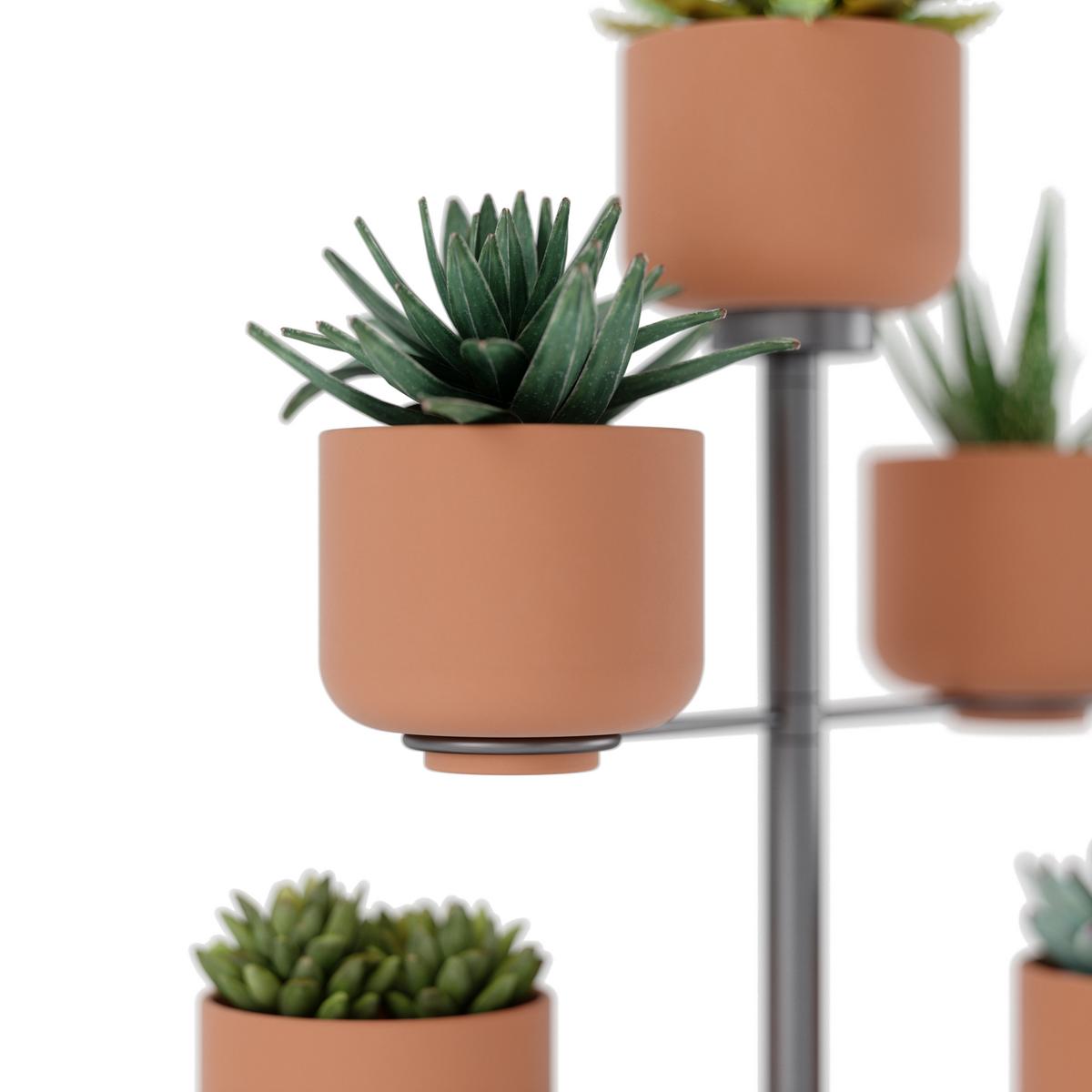 Mască pentru ghiveci Five - teracotă/titan, ceramică/metal (28,52/37,79/28,52cm) - Modern Living