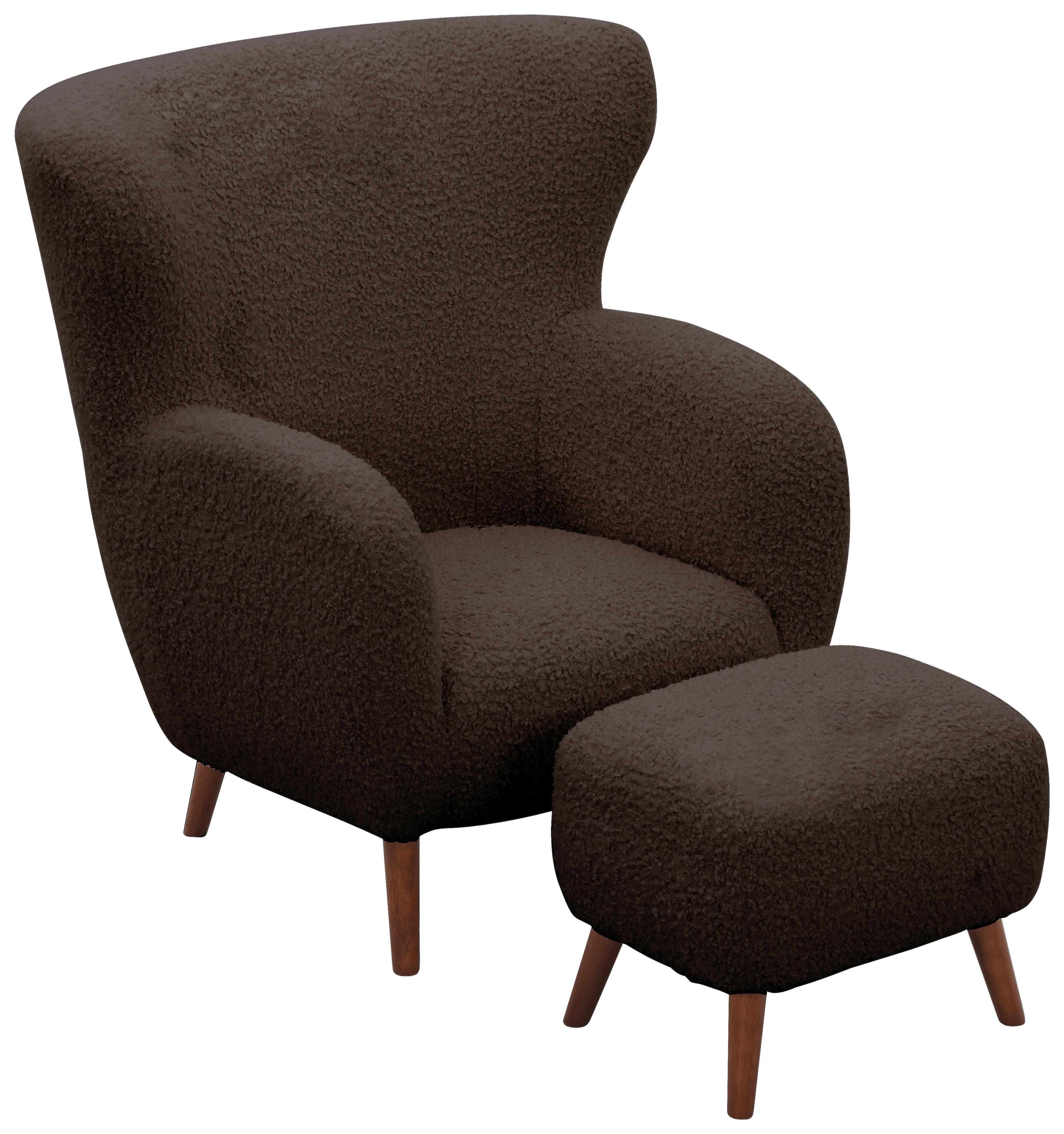 Fotelj Savoy, Rjava - rjava/barve kostanja, Design, kovina/tekstil (90/98/88cm) - Livetastic