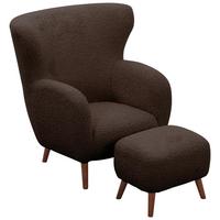 Fotelj Savoy, Rjava - rjava/barve kostanja, Design, kovina/tekstil (90/98/88cm) - Livetastic