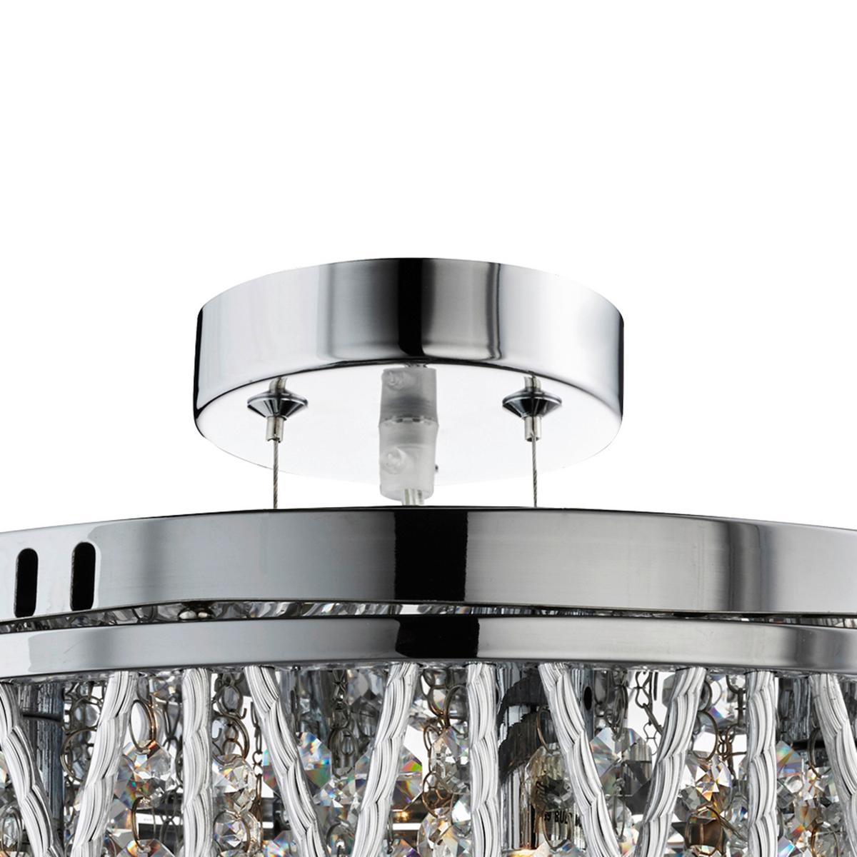 Kristály Mennyezeti Lámpa Elise 8335-5cc - krómszínű, Konventionell, üveg/fém (40l)