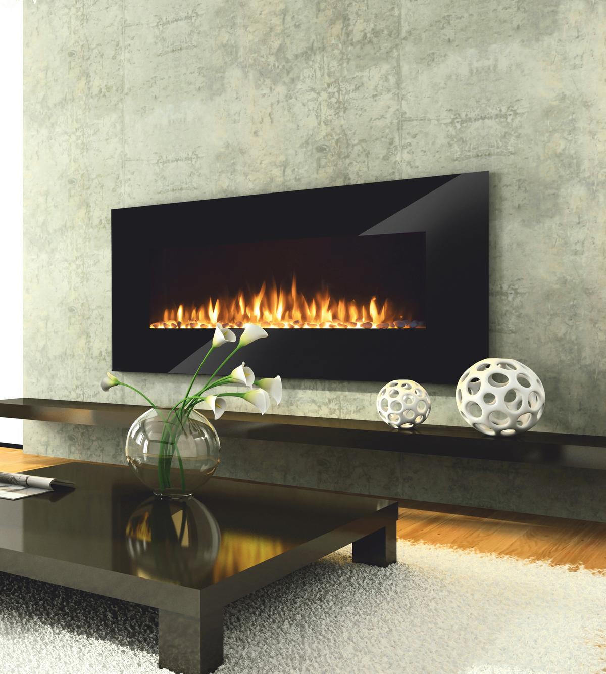 Elektromos Fali Kandalló Fkk 3000 Wifi - fekete, Üveg (100/13,5/50cm)