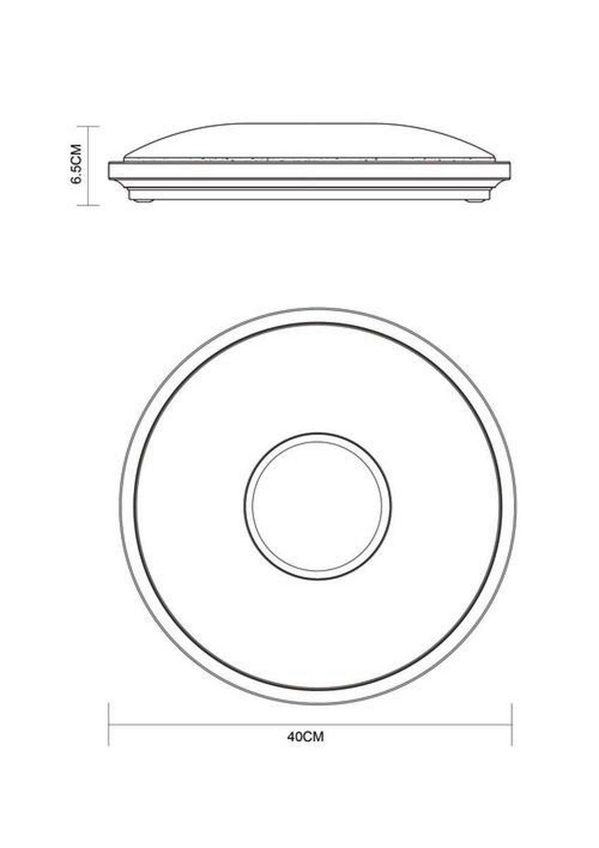 Stropna Led-svetilka Connor, S Sijalko - Basics, kovina/umetna masa (40/6,5cm) - Globo