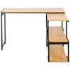 SKRIVBORD HENDRIK - svart/ekfärgad, Modern, metall/trämaterial (120/76/120cm) - Mömax