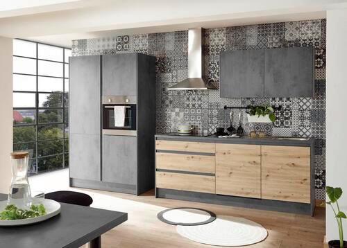 Moderen Kuhinjski Blok Brez Aparatov Troja, Antracit - barve hrasta/antracit, Moderno, leseni material (337/211/60cm) - Modern Living