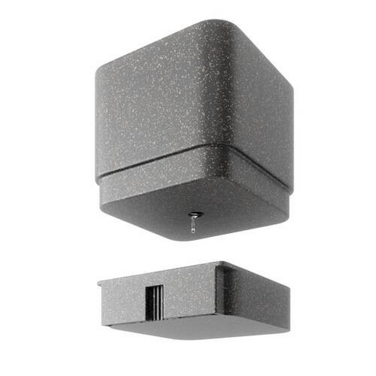 Pflanzentopf Cubiko Schwarz - Schwarz, KONVENTIONELL, Kunststoff/Textil (36/18/72cm) - Umbra