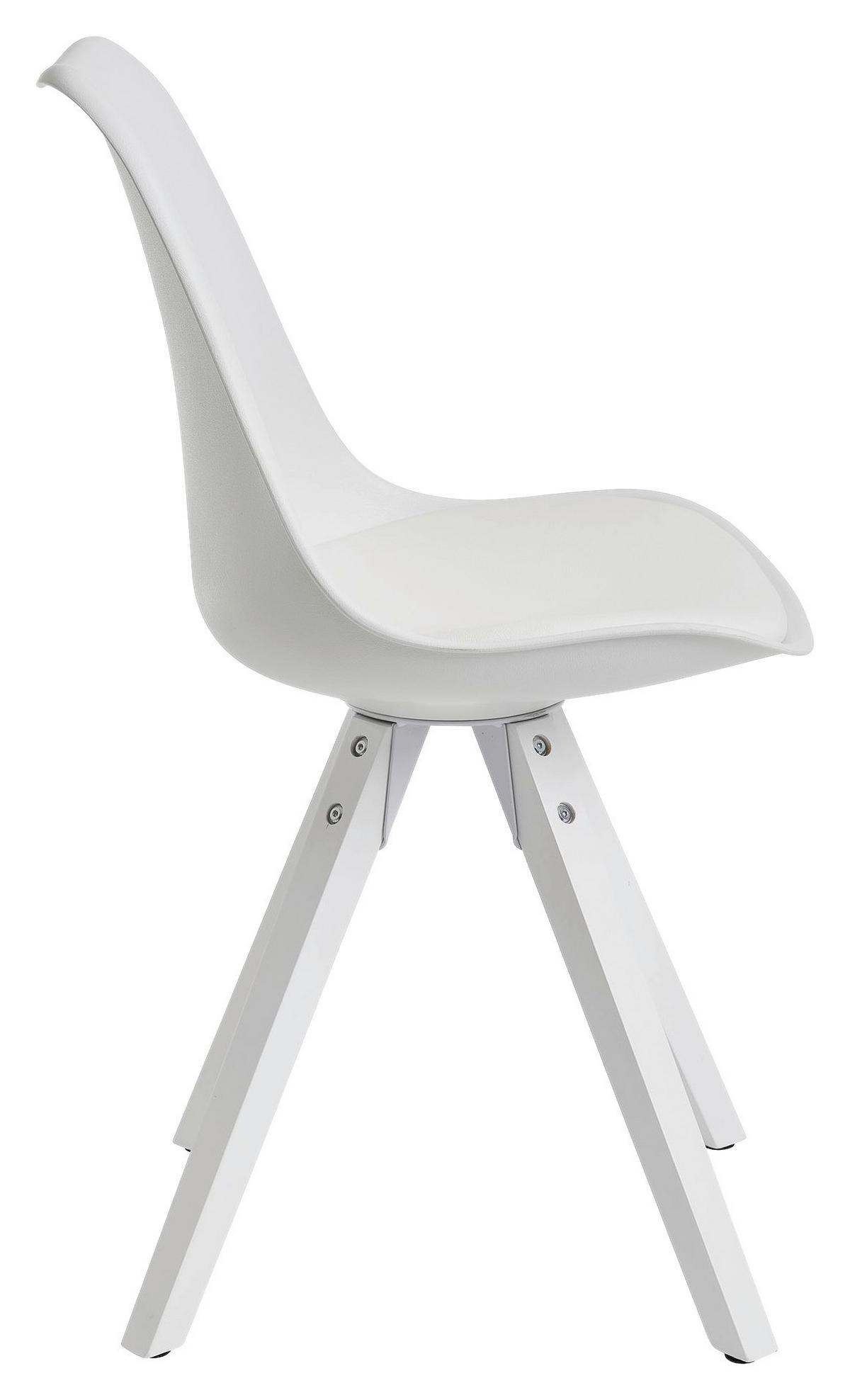 Set Stolov Wohnling - bela, Moderno, umetna masa/tekstil (49/87/52cm) - MID.YOU