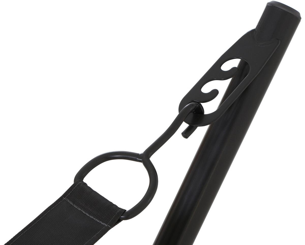 Hängematte Bahia ca. 105x305 cm Grau/Rot - Dunkelgrau/Rot, KONVENTIONELL, Textil/Metall (105/104/305cm) - Siena Garden