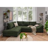 Colțar ALVITO - verde închis/bej, Design, textil (202/298cm) - MID.YOU