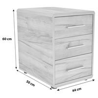 Corp cu sertare FONTANA PLUS - cașmir/culoare lemn stejar, Modern, material pe bază de lemn (44,3/59,6/50cm) - Modern Living