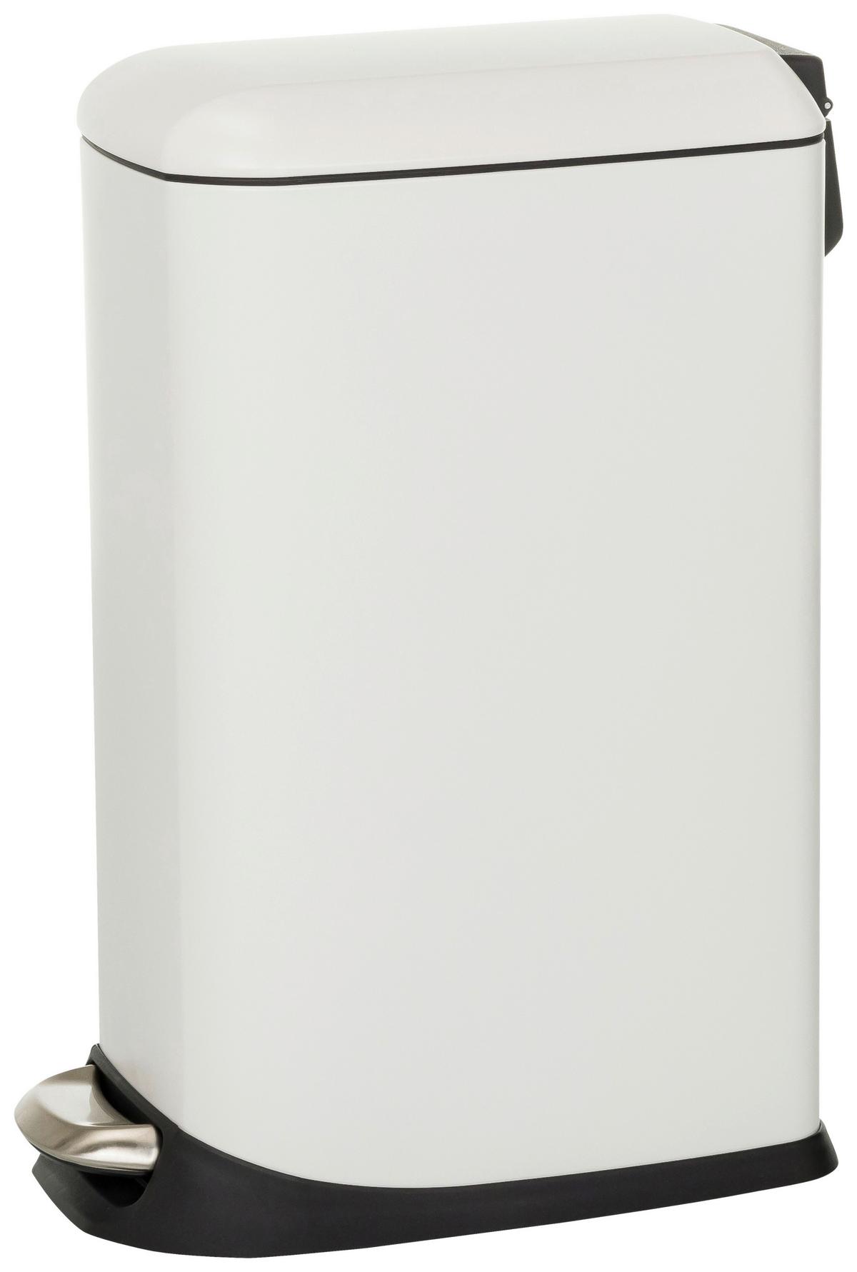 Koš Za Smeti Clean Slim, Bela - črna/bela, Moderno (34/56/22cm) - MID.YOU