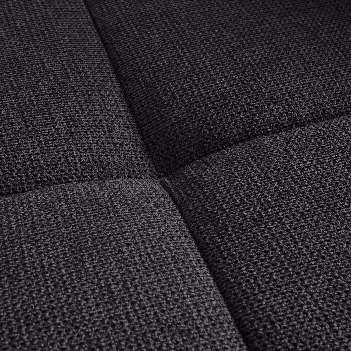 Wohnlandschaft Orion Schwarz Chenille-Oberfläche - Chromfarben/Schwarz, MODERN, Textil/Metall (308/70-88/225cm) - Bessagi Home