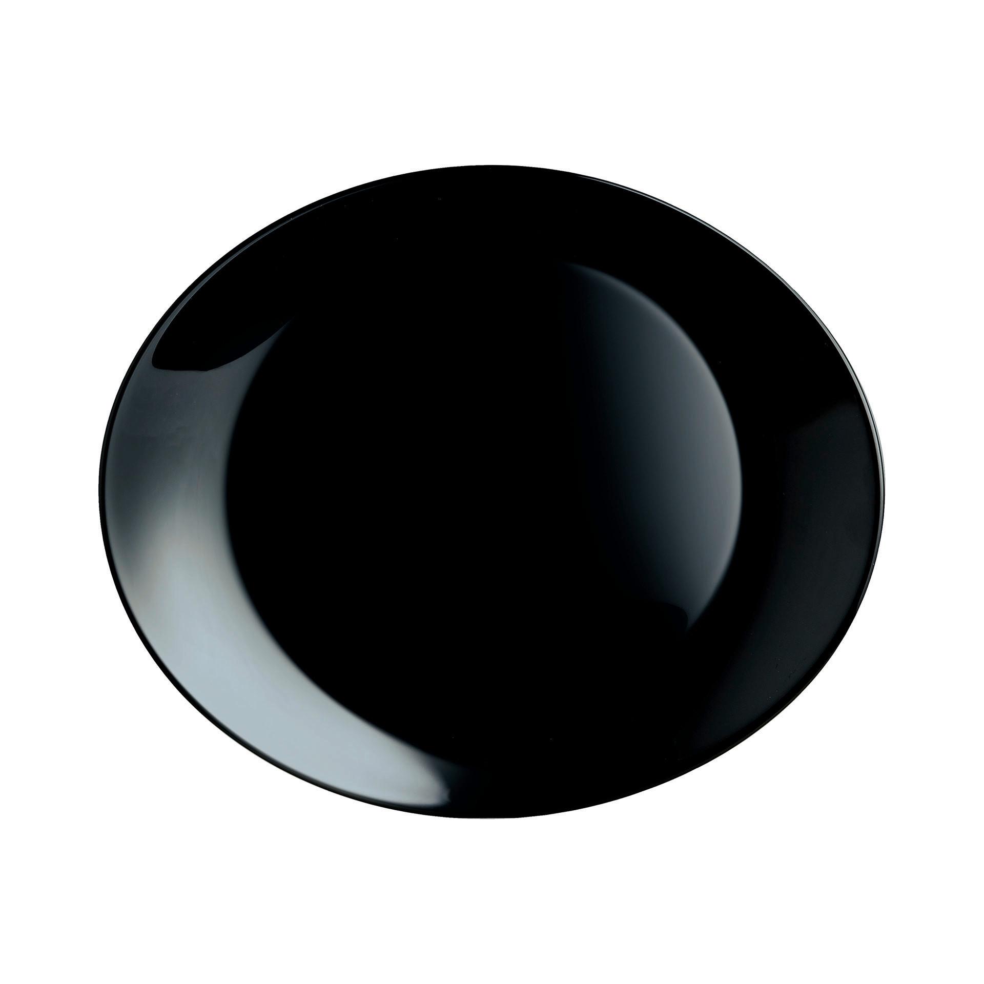 Krožnik Za Zrezke Italien Party Black, 6-Delni - črna, Basics, steklo (30cm) - Creatable