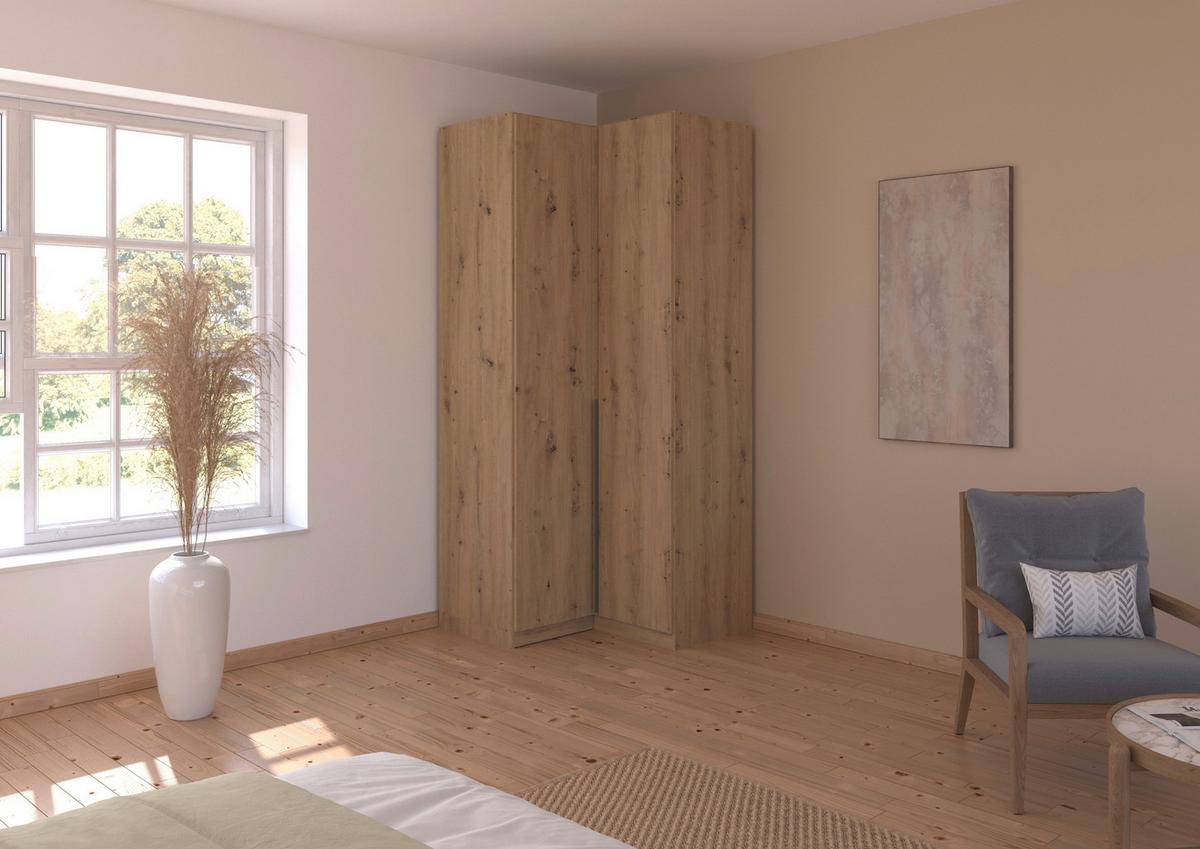 Kutni Ormar Za Odjeću Alabama - siva/tamno siva, Moderno, drvni materijal (100/229/102cm) - Modern Living