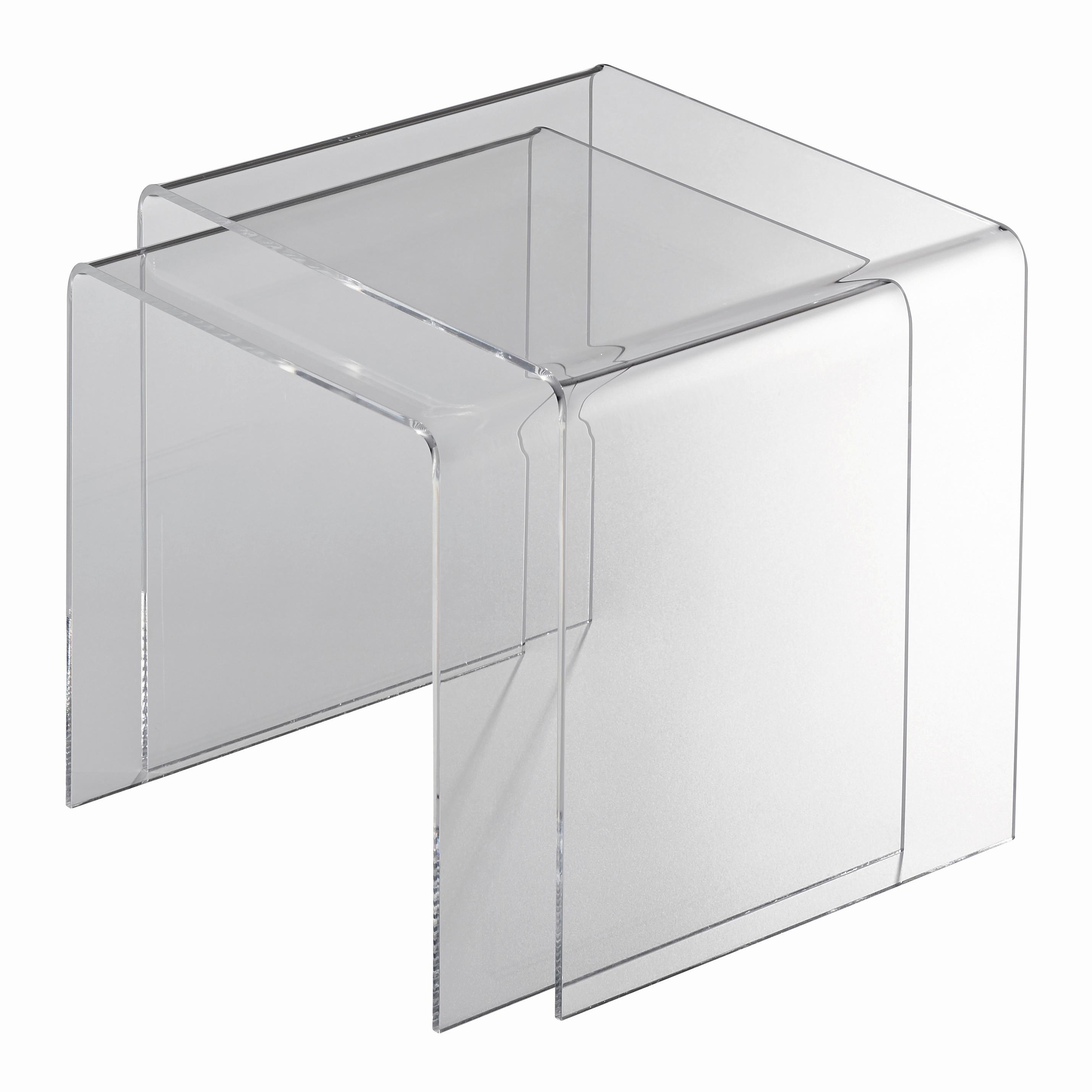 STOLIKI WSUWANE POD SIEBIE 2107 - KV - przejrzysty, Design, tworzywo sztuczne (40/33/36/33/33cm)