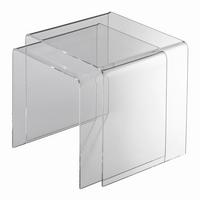 STOLIKI WSUWANE POD SIEBIE 2107 - KV - przejrzysty, Design, tworzywo sztuczne (40/33/36/33/33cm)