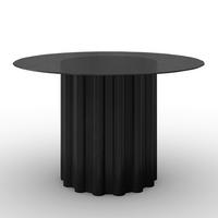 Jedilna Miza Zelia, Črna, Ø 120cm - črna, Moderno, steklo/leseni material (120/75/120cm) - Bessagi Home